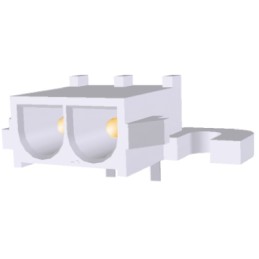 1 pcs - TE Connectivity Universal MATE-N-LOK Series Right Angle Through Hole PCB Header, 2 Contact(s), 6.35mm Pitch, 1 Row(s),