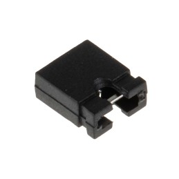 10 pcs - RS PRO Shorting Link Female Straight Black Open Top 2 Way 1 Row 2.54mm Pitch