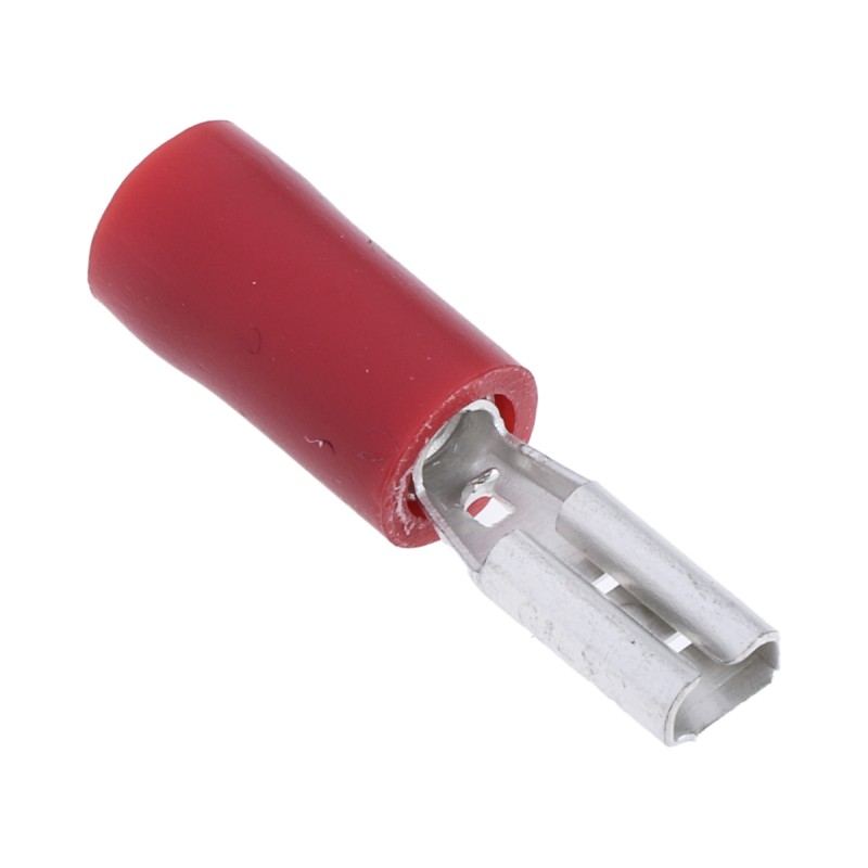 100 pcs - RS PRO Red Insulated Female Spade Connector, Receptacle, 2.8 x 0.5mm Tab Size, 0.5mm² to 1.5mm²