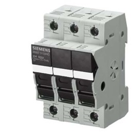 4 pcs - Siemens 30A Rail Mount Fuse Holder for Class CC Fuse, 3P, 600V ac