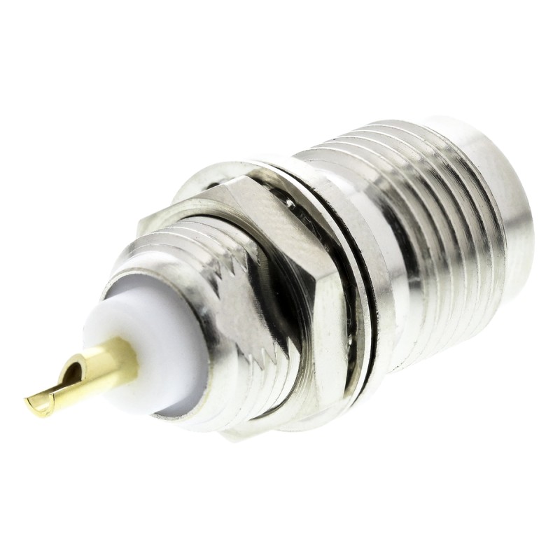 1 pcs - Telegartner, jack Panel Mount TNC Connector, 50Ω, Solder Termination, Straight Body