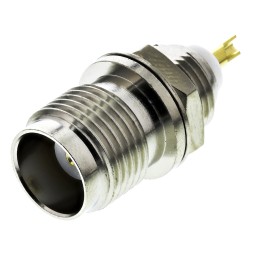 1 pcs - Telegartner, jack Panel Mount TNC Connector, 50Ω, Solder Termination, Straight Body