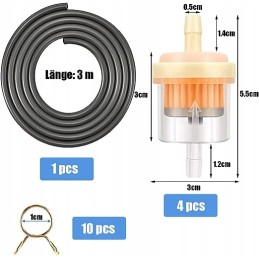 Fuel filter hose, gasoline fuel filter, 3m