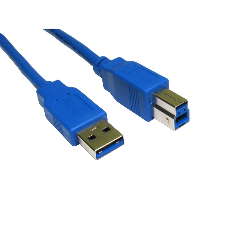 1 pcs - RS PRO USB 3.0 Cable, Male USB A to Male USB B Cable, 2m