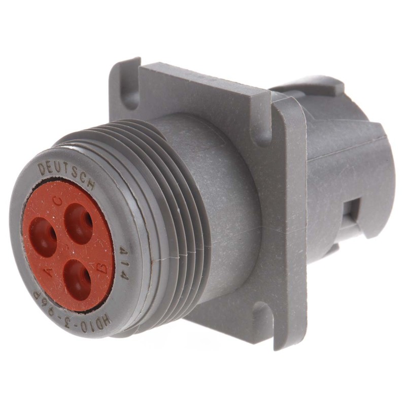 1 pcs - Deutsch Circular Connector, 3 Contacts, Cable Mount, Socket, Male, IP67, HD10 Series