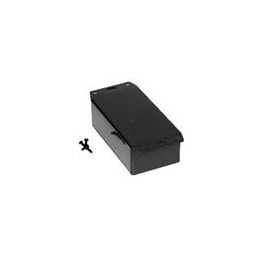 1 pcs : 1591CF2BK - Enclosures, Boxes & Cases ABS w/Bottom Flange 4.7x1.4x2.6' Black
