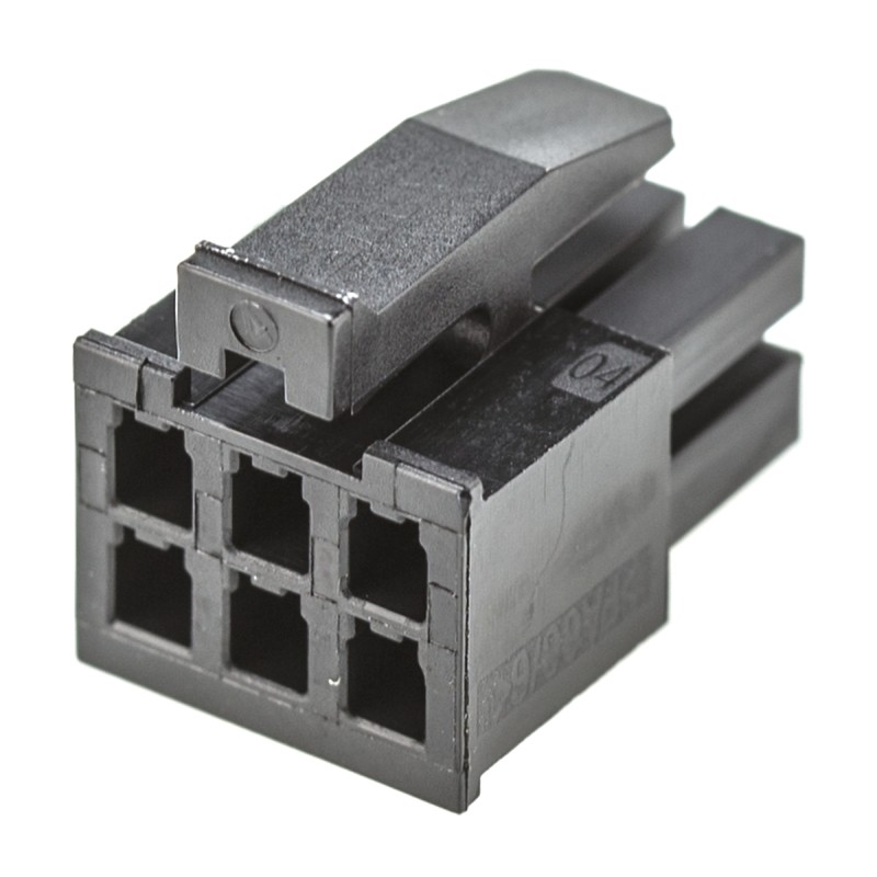 10 pcs - TE Connectivity, Micro MATE-N-LOK Female Connector Housing, 3mm Pitch, 6 Way, 2 Row