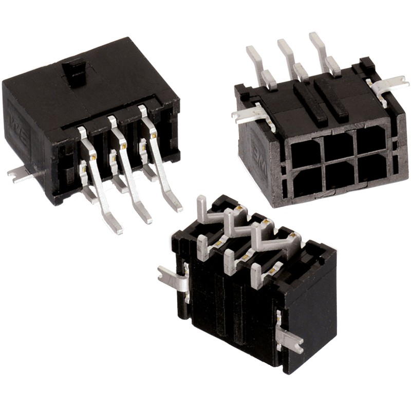 200 pcs - Wurth Elektronik WR-MPC3 Series Right Angle PCB Header, 12 Contact(s), 3.0mm Pitch, 2 Row(s), Shrouded