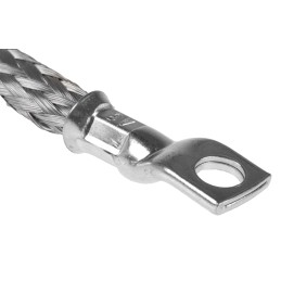 1 pcs - RS PRO Braided Wire, M6 Stud Size, 24 x 20 x 0.2 mm, 0.25m BS EN 13602:2002, BS4109