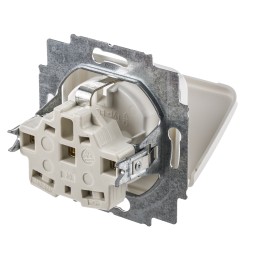 1 pcs - Busch Jaeger - ABB White 1 Gang Plug Socket, 16A, Type F - German Schuko