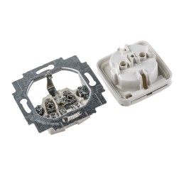 1 pcs - Busch Jaeger - ABB White 1 Gang Plug Socket, 16A, Type F - German Schuko