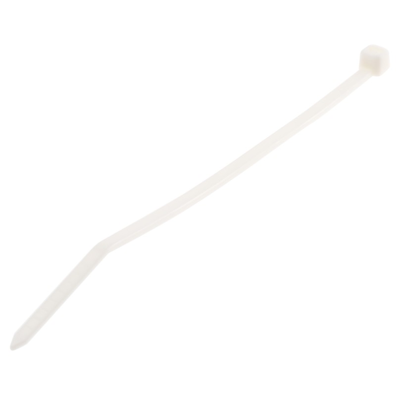 1 Bag of 100 - Thomas & Betts Cable Ties, Standard, 100mm x 2.5 mm, White Nylon, Pk-100