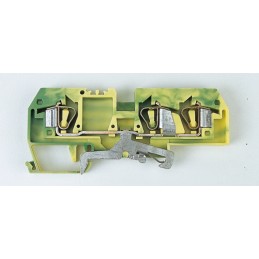 5 pcs - Wago 279 Series Green/Yellow Earth Terminal Block, 1.5mm², Single-Level, Cage Clamp Termination