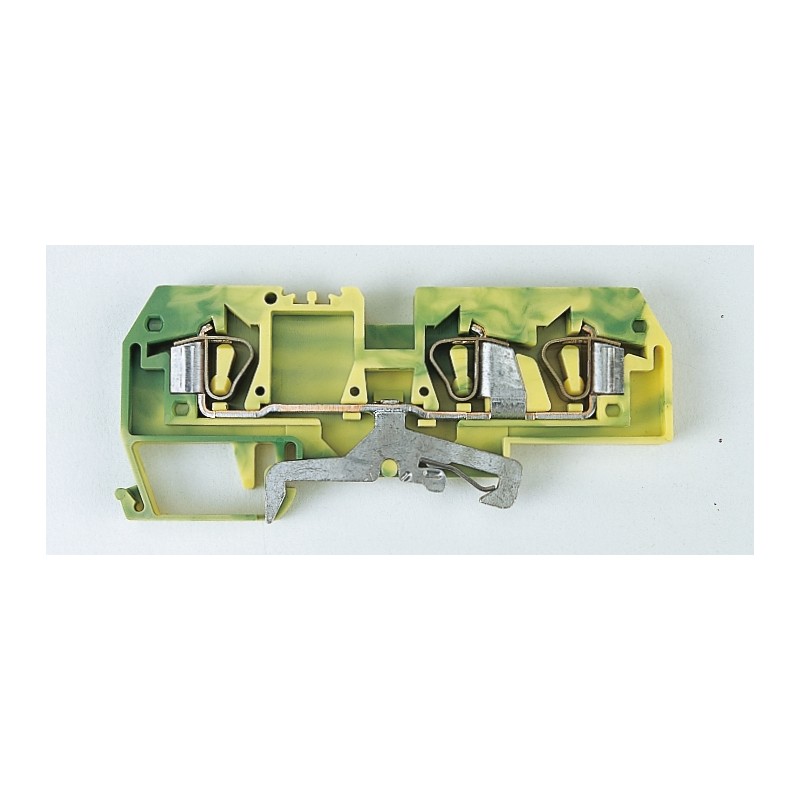 5 pcs - Wago 279 Series Green/Yellow Earth Terminal Block, 1.5mm², Single-Level, Cage Clamp Termination