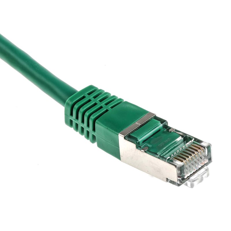 1 pcs - RS PRO Cat6 Male RJ45 to Male RJ45 Ethernet Cable, S/FTP, Green PVC Sheath, 1m