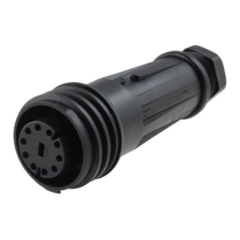 10 pcs - Bulgin Circular Connector, 10 Contacts, Cable Mount, Socket, Female, IP68, Buccaneer 900 Series