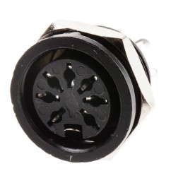 1 pcs - RS PRO 7 Pole Din Socket, 4A, 100 V ac, Female, Panel Mount