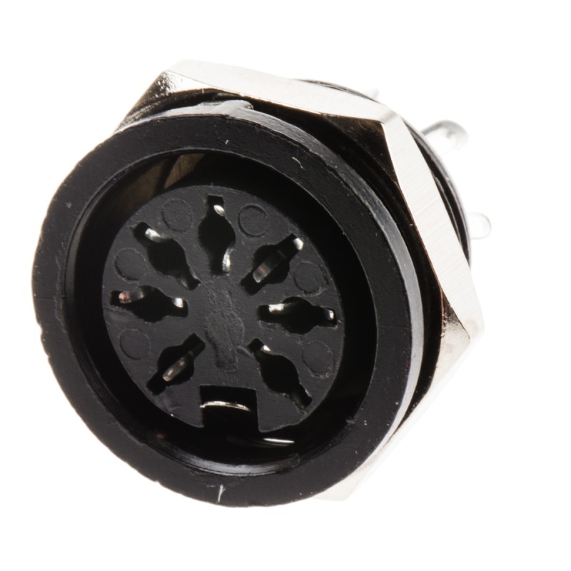 1 pcs - RS PRO 7 Pole Din Socket, 4A, 100 V ac, Female, Panel Mount