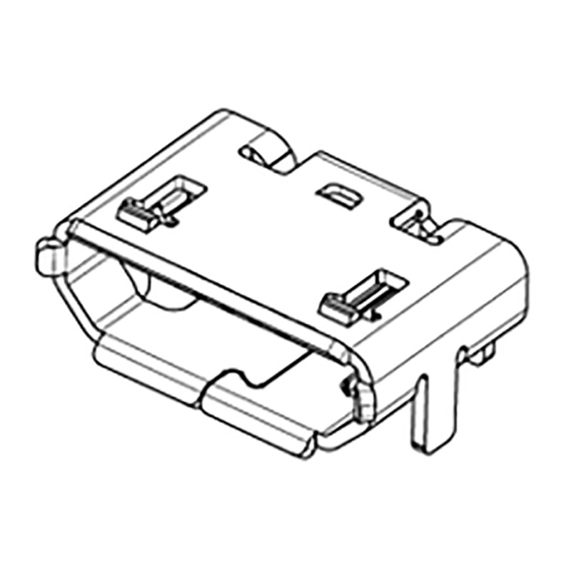 2000 pcs - Molex Right Angle, SMT, Socket Type B 2.0 USB Connector