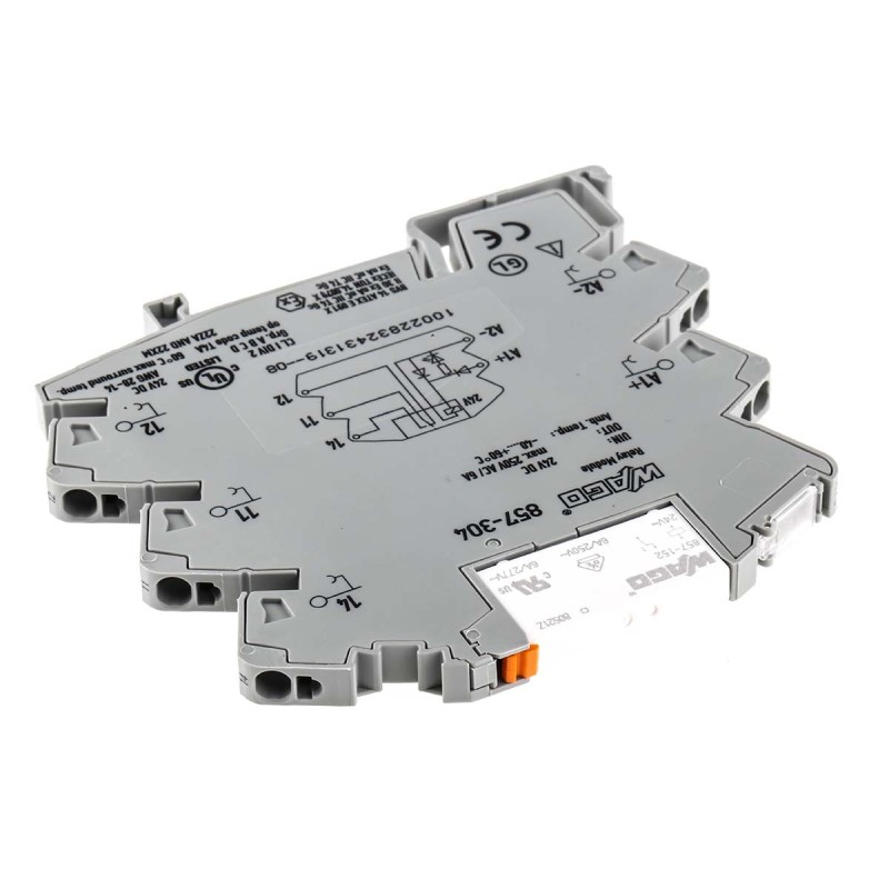 1 pcs - Wago 857 Series Interface Relay, DIN Rail Mount, 24V dc Coil, 1-Pole