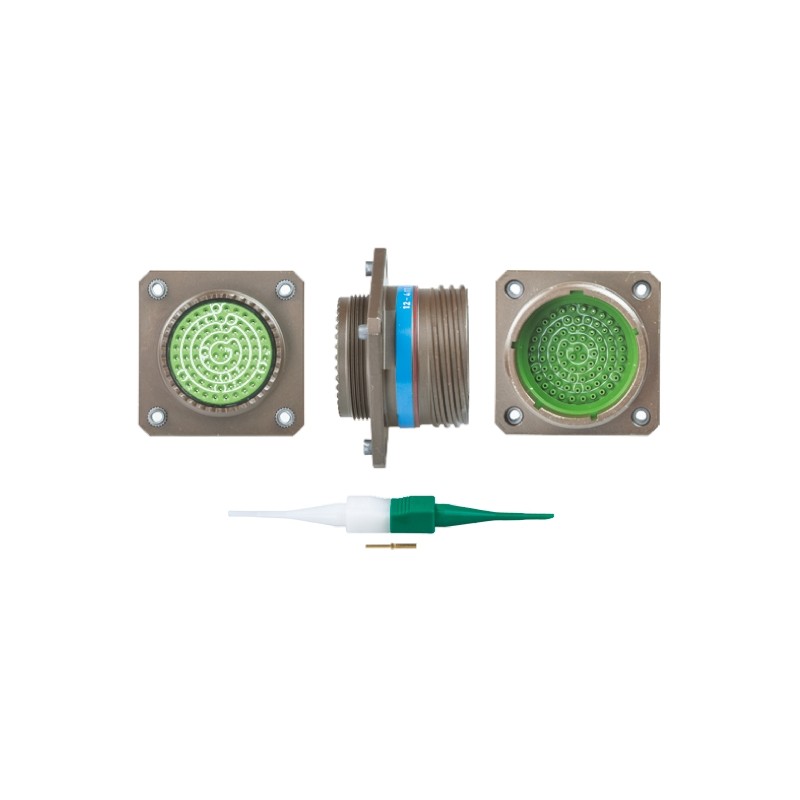 1 pcs - Souriau, 8D 79 Way Panel Mount MIL Spec Circular Connector Receptacle, Pin Contacts,Shell Size 21, Screw Coupling,