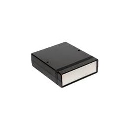 1 pcs : 1598CBK - Enclosures, Boxes & Cases FR ABS w/Alum. Ends 7.09x6.1x2.04' Black