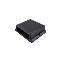 1 pcs : S3A-434313FW - Enclosures, Boxes & Cases Square Black Wall 4.3x4.3x1.3 ABS Open