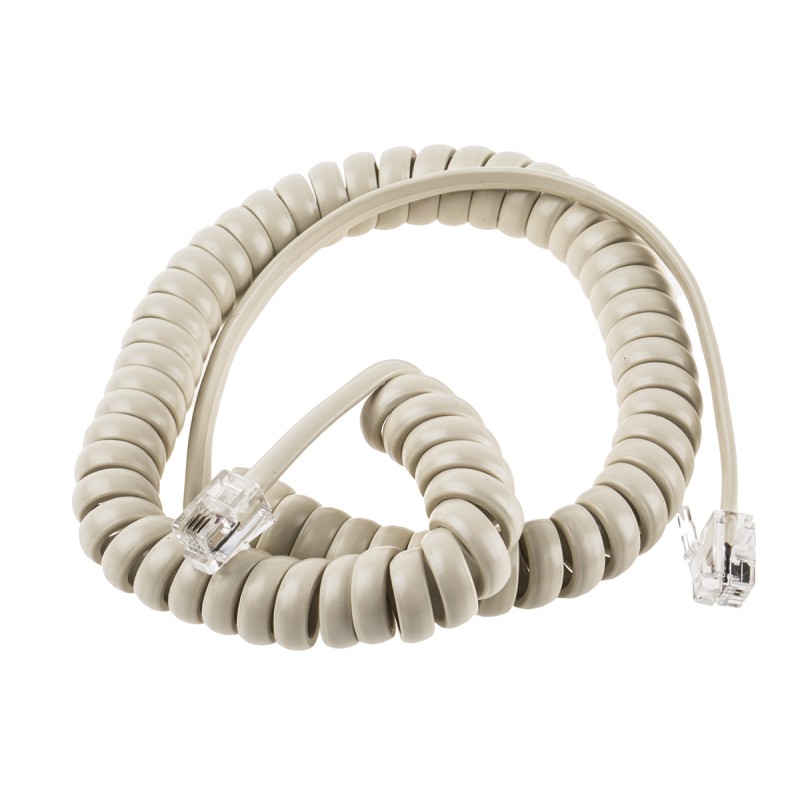 1 pcs - RS PRO Male RJ9 to Male RJ9 Telephone Extension Cable, Cream Sheath