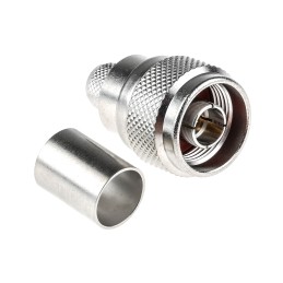 1 pcs - Radiall, Plug Cable Mount N Connector, 50Ω, Crimp Termination, Straight Body