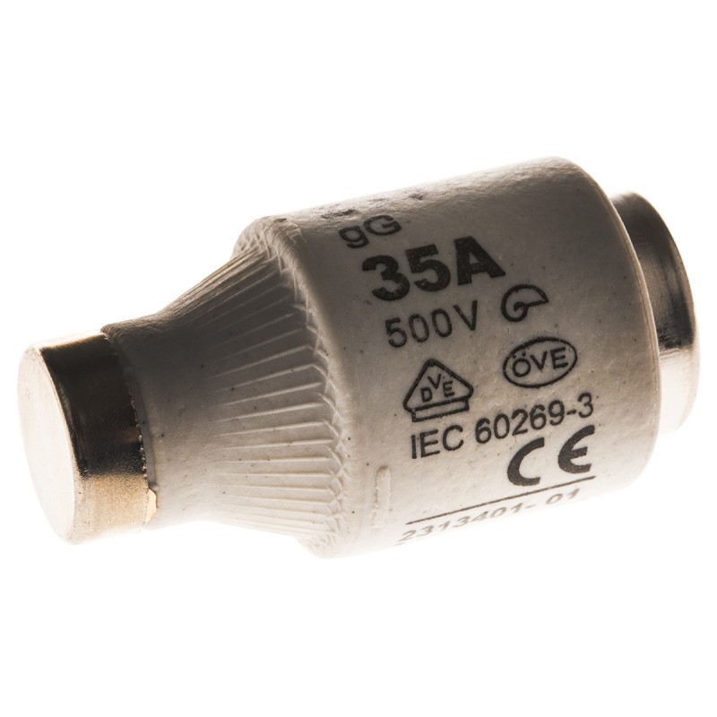 5 pcs - ETI 35A DIII Diazed Fuse, E33 Thread Size, gG - gL, 500V ac