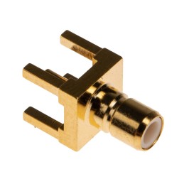 1 pcs - RS PRO, jack PCB Mount SMB Connector, 50Ω, Solder Termination, Straight Body