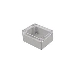 1 pcs : RZ0212C - Enclosures, Boxes & Cases LT GY PC W/CLEAR LID 4.53x 3.54x 2.17 IN