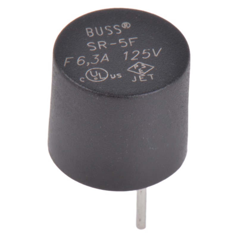 5 pcs - EatonPC Board Non Resettable Fuse, Radial 6.3A, 125V ac