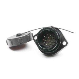 1 pcs - RS PRO Circular Connector, 12 Contacts, Flange Mount, Plug, Male, IP67