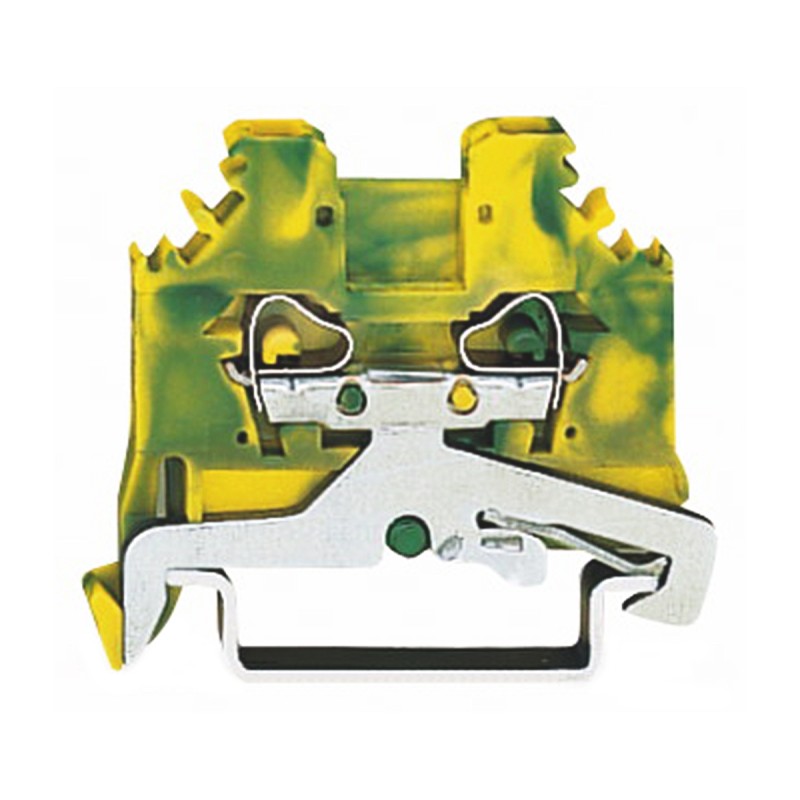 5 pcs - Wago 2-Way Earth Terminal Block, 28 - 12 AWG Wire, Cage Clamp