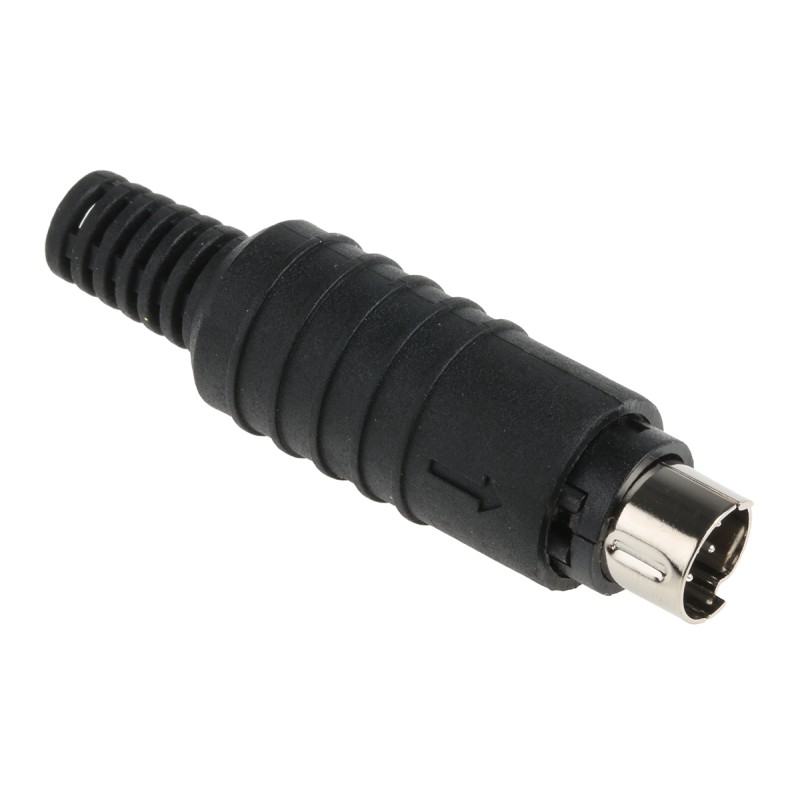 1 pcs - Lumberg 8 Pole Miniature Din Plug, 1A, 100 V ac, Male, Cable Mount