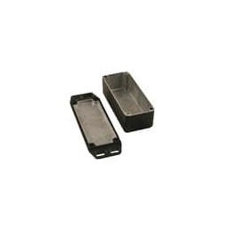 1 pcs : 1590WAFLBK - Enclosures, Boxes & Cases Diecast w/Flange 3.64x1.06x1.52'Black