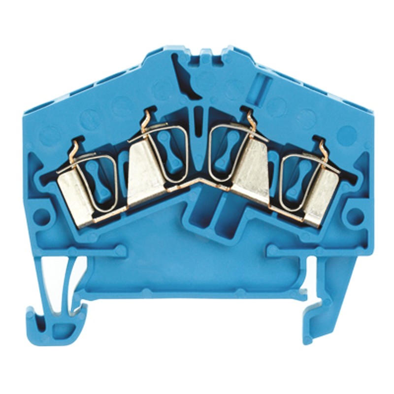 10 pcs - Weidmuller Z Series Blue Feed Through Terminal Block, 2.5mm², Single-Level, Clamp Termination