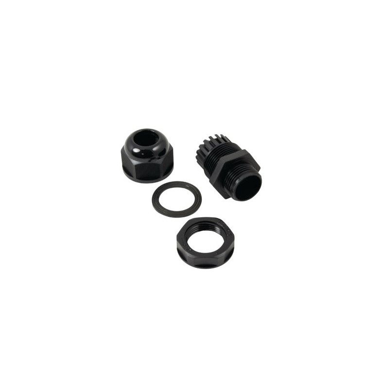 1 Kit - Amphenol Industrial CG Series Black Cable Gland Kit, M20 Thread, 10mm Min, 14mm Max