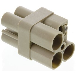 1 pcs - HARTING Heavy Duty Power Connector Insert, 40A, Female, Han-Modular Series, 3/0 Contacts