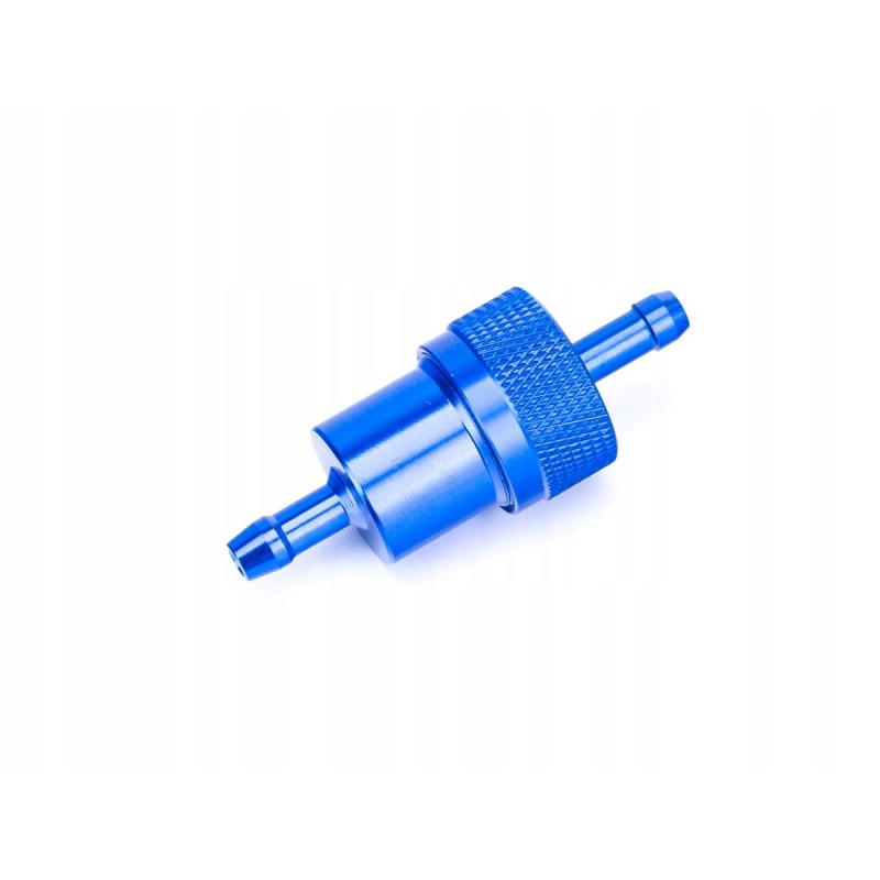 Aluminum fuel filter 6 5x28x71 blue