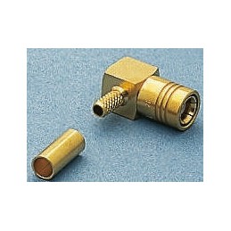 1 pcs - Amphenol SMZ Series, Plug Cable Mount Type 43 Connector, 75Ω, Crimp Termination, Right Angle Body