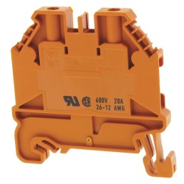 10 pcs - Wieland WT 2.5 Series Orange Feed Through Terminal Block, 2.5mm², Single-Level, Screw Termination, ATEX