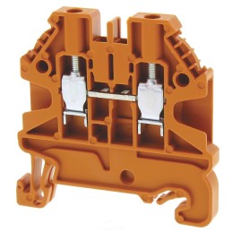 10 pcs - Wieland WT 2.5 Series Orange Feed Through Terminal Block, 2.5mm², Single-Level, Screw Termination, ATEX