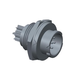 1 pcs - Amphenol Circular Connector, 6 Contacts, Rear Mount, Plug, Male, IP68, X-Lok Series