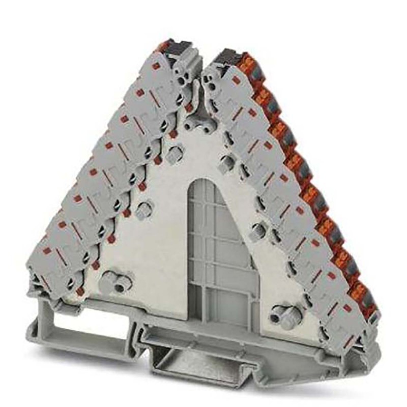 10 pcs - Phoenix Contact PTRVB 8-PV /RD Series Grey DIN Rail Terminal Block, 0.14 - 2.5mm², Push In Termination