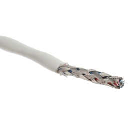 1 Reel of 100 M - TE Connectivity Twisted Pair Data Cable, 1 Pairs, 0.25 mm², 2 Cores, 24 AWG, Screened, 100m, White Sheath