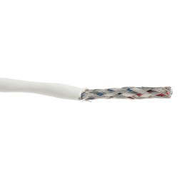 1 Reel of 100 M - TE Connectivity Twisted Pair Data Cable, 1 Pairs, 0.25 mm², 2 Cores, 24 AWG, Screened, 100m, White Sheath