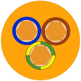 1 Reel of 100 M - RS PRO 3 Core Power Cable, 1 mm², 100m, Orange PVC Sheath, 3183Y, 10 A, 500 V