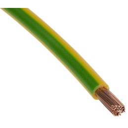 1 Reel of 100 M - Lapp Green/Yellow 6 mm² Hook Up Wire, 100m, PVC Insulation